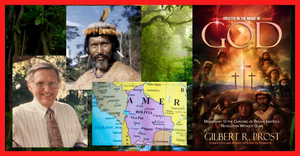 Created in the Image of God bookcover, with Gil Prost and map of Bolivia in the banner.